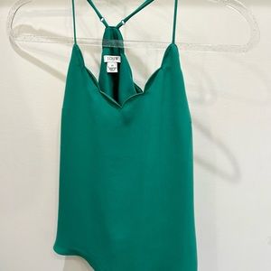 J.Crew Scallop Tank Green